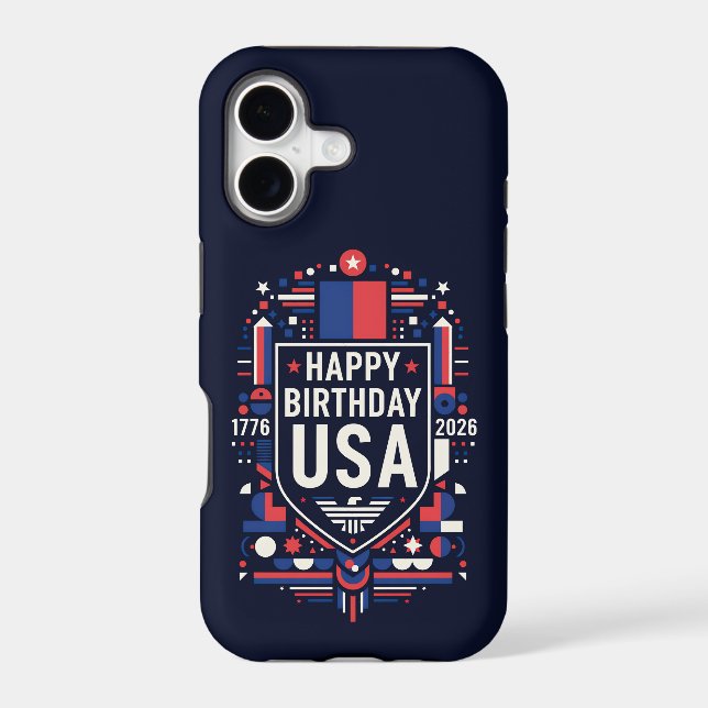 Happy Birthday USA 250 Case-Mate iPhone Case (Back)