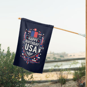 Happy Birthday USA 250 House Flag