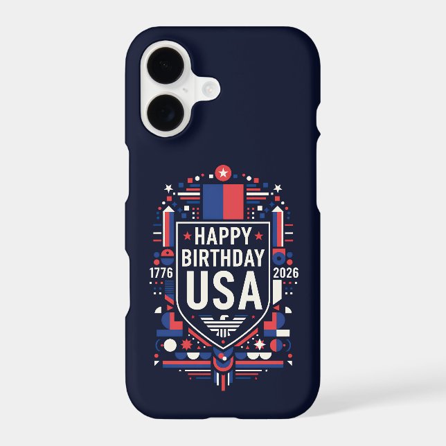 Happy Birthday USA 250 iPhone Case (Back)