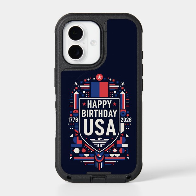 Happy Birthday USA 250 Otterbox iPhone Case (Back)