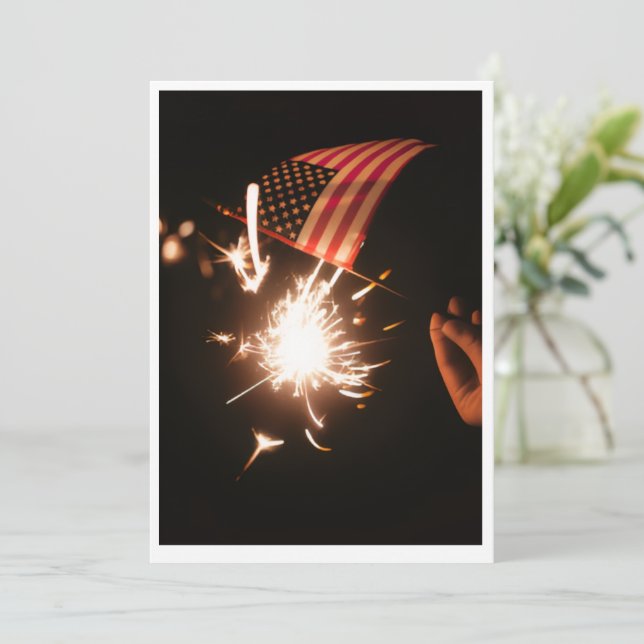 Happy Birthday USA Greeting Card (Standing Front)