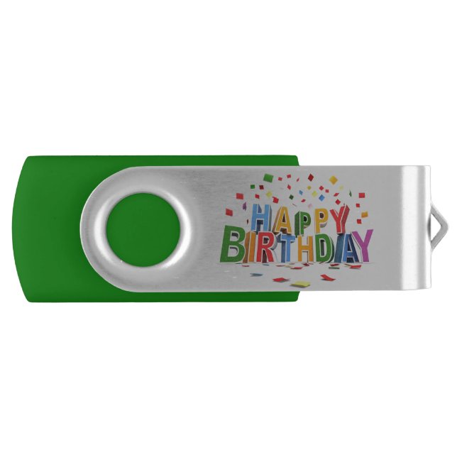 Happy Birthday USB Flash Drive (Front)