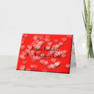 Happy Birthday Valentines Holiday Card