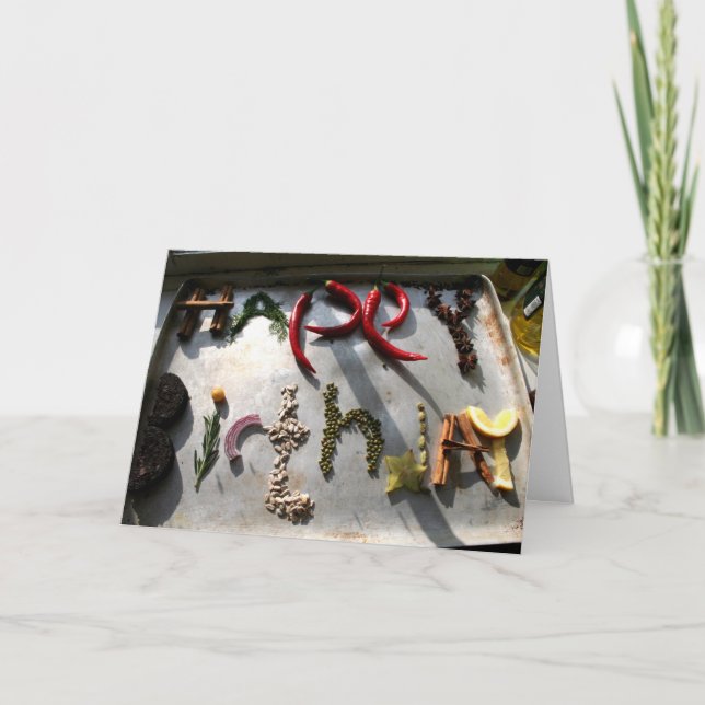 Happy Birthday Vegetables Card (Front)