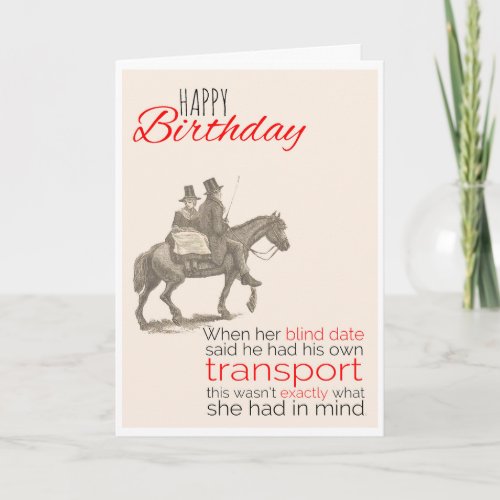 Happy Birthday Victorian Humor Bad Blind Date Card