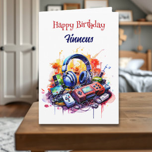Happy Birthday Video Game Themed Personalized  Card