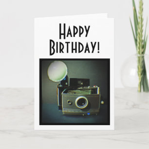 Happy Birthday Vintage Camera Card