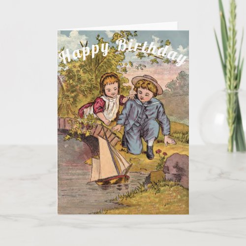 Happy Birthday _ Vintage Illustration Design Card