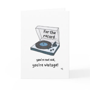Happy Birthday Vintage Record Player Card