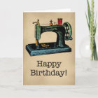 Happy Birthday Vintage Sewing Machine
