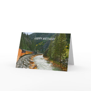 Happy Birthday, Vintage Train in Colorado Card