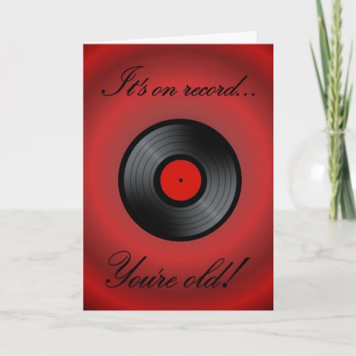 Happy Birthday vinyl record vinyl album retro Card