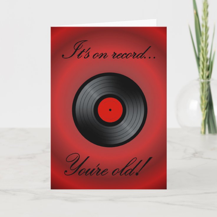 Happy Birthday vinyl record vinyl album retro Card | Zazzle