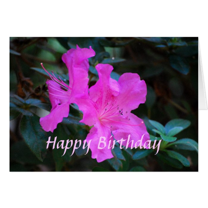 Happy Birthday Violet Azaleas Card