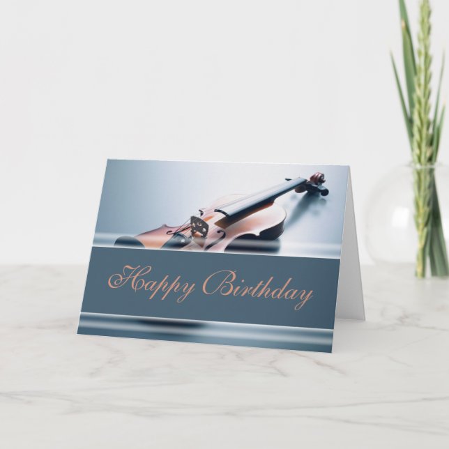 Happy Birthday - Violin Card (Front)