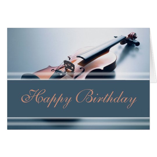 Happy Birthday Violin Card