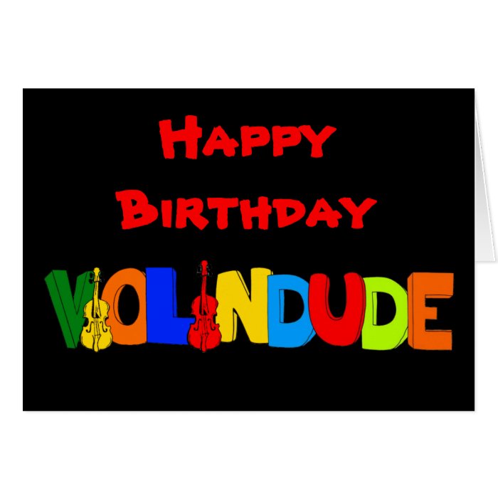 Happy Birthday Violin Dude Cards