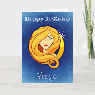 Happy Birthday Virgo Zodiac Horoscope Virgin Card
