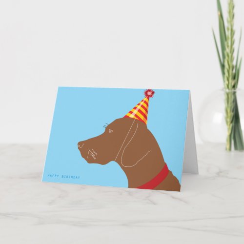 Happy Birthday Vizsla Boy Card