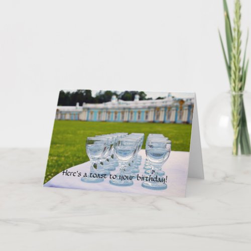 Happy Birthday Vodka Shots at Catherine Palace Card