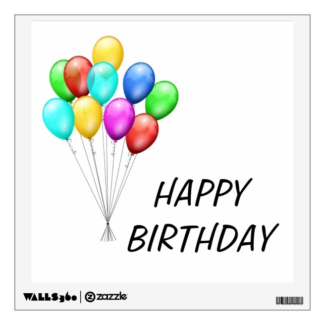 HAPPY BIRTHDAY WALL STICKER (Front)