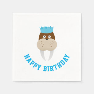 Happy Birthday Walrus Napkins