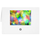 Happy Birthday Watercolor Balloons Card (Back Horizontal)