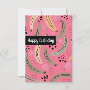 Happy Birthday Watercolor Plaintains Mangu Card