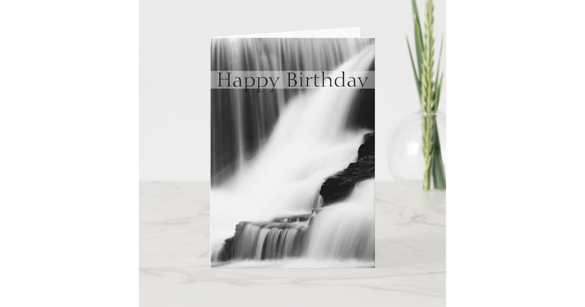 Happy Birthday Waterfall Card | Zazzle