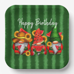 Happy Birthday Watermelon Paper Plates
