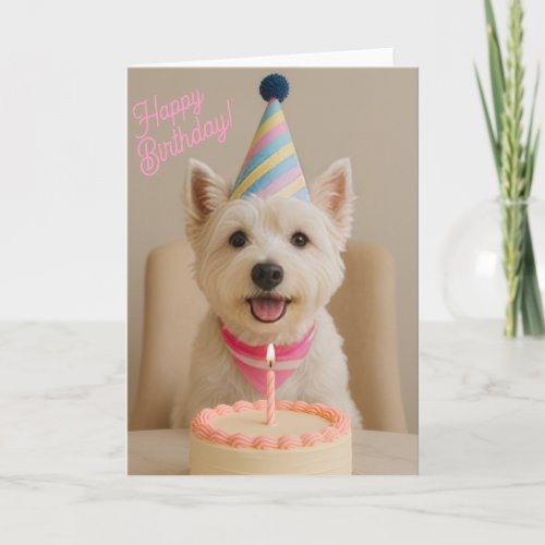 Happy Birthday Westie Birthday Card