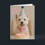 Happy Birthday Westie Birthday Card<br><div class="desc">Westie Birthday Card - Enjoy this cake loving westie and share it with a friend,  family or colleague</div>