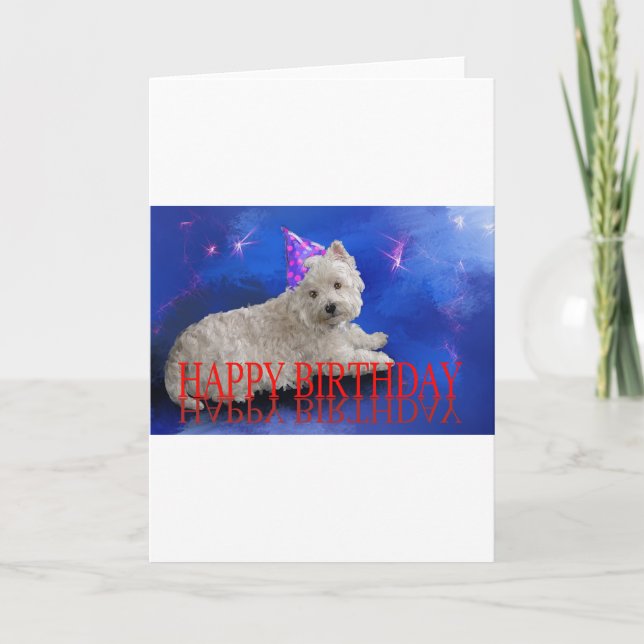 Happy Birthday Westie Card (Front)