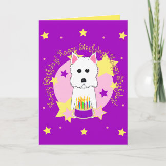 Happy Birthday Westie Card