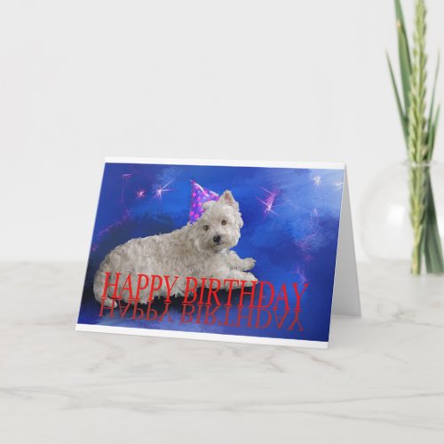 Happy Birthday Westie Card