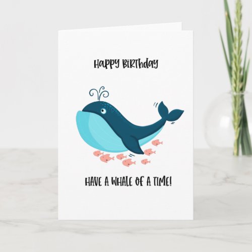 happy birthday Whale Card