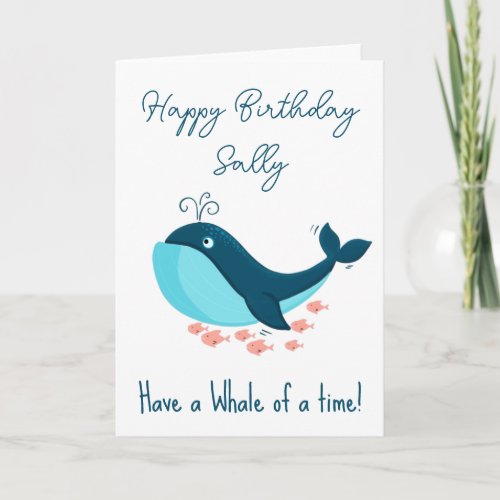 happy birthday Whale Card