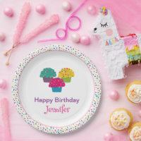 Happy Birthday Whimsical Frosted Cupcake