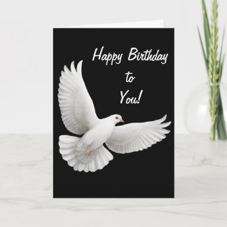 Happy Birthday White Dove Card
