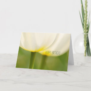 Happy Birthday White Tulips Card