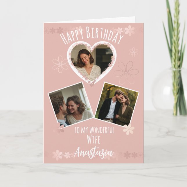 Happy Birthday Wife card (Front)