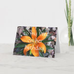 happy birthday wife card<br><div class="desc">Gorgeoous yellow/orange lily to celebrate your wife's birthday,  card is completely customizable</div>