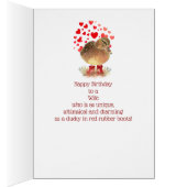 Happy Birthday Wife Cute Duck Red Boots (Inside (Right))