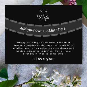 Happy Birthday Wife Gift Jewelry Card