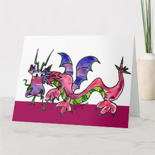 Happy Birthday Wild Dragon Beast Card