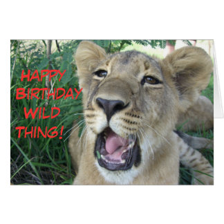 Happy Birthday Lion Greeting Cards | Zazzle