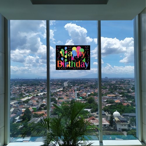 Happy Birthday Window Cling