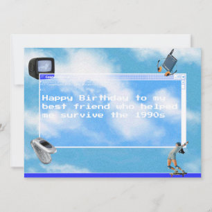 Happy Birthday Windows95 Computer Theme Card