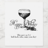 Happy Birthday Wine Label From Us | Zazzle