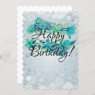 Happy birthday winter card